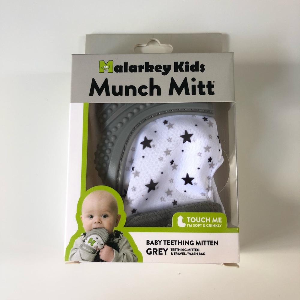 Malarkey Kids Munch Mitt Teether Grey Stars